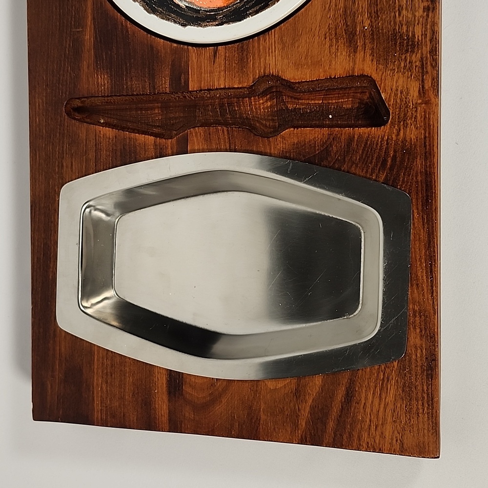 Vintage Mid Century Modern MCM/Retro Wood Cheese Charcuterie Board - Picture 3 of 16
